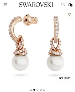 SWAROVSKI ローズゴールド ピアス