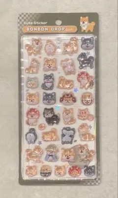 ボンボンドロップシール クーリア 和柄　柴犬　正規品