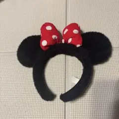 ミニーマウス カチューシャ 赤い水玉
