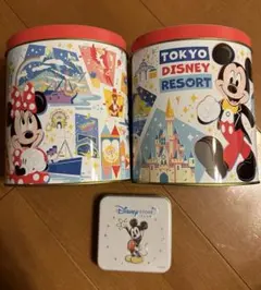 東京ディズニーリゾート 空き缶 2個 ディズニーストア 缶 1個