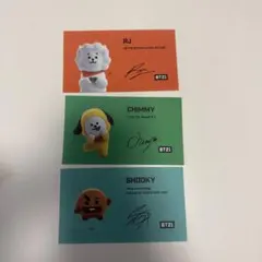 BT21 キャラクターカードセット RJ CHIMMY SHOOKY