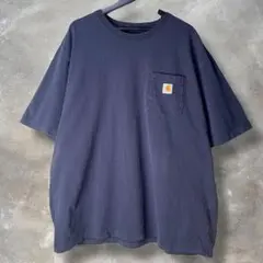 Carhartt LOOSEFIT ポケットTシャツ　2XL ネイビー　古着