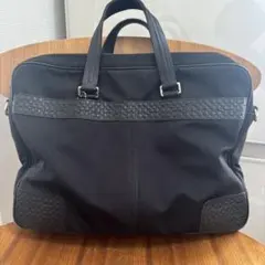COACH コーチ シグネチャー ビジネスバッグ レザー ナイロン　黒　0415