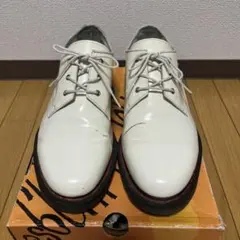 09ss ラフシモンズ × ドクターマーチン3ホールシューズ エナメルアーカイブ