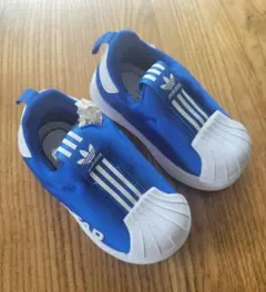 【新品未使用】adidas SUPERSTAR 青 スリッポン　ベビー　キッズ