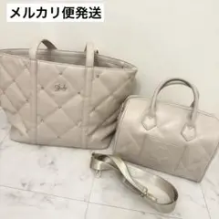 レディー バッグ 2点セット ベージュ