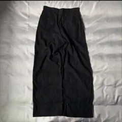 希少 00s old ブラック リネン×レーヨン バギー ワイドスラックス 極太のサムネイル