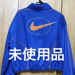 未使用新品Nike 短丈　ウーブンジャケット　ルーズフィット　ブルー　y2kのサムネイル