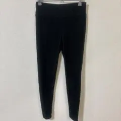 海外古着 美脚タイト レギンスパンツ ブラック 黒 スキニー インポート S M