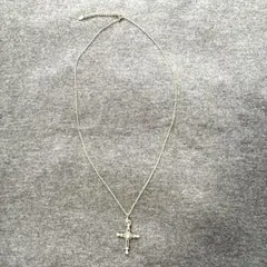 パール装飾 クロス ネックレス