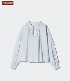 新品タグ付　UNIQLO コントワーデコトニエ　ボリュームプリント　ブラウス