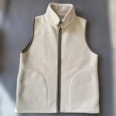 フリースベスト アイボリー　ナチュラル