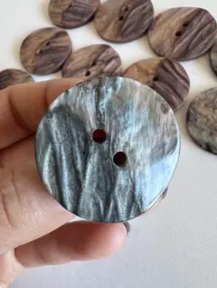 ブラウン/ブルーグレーボタン13個セット