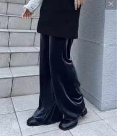 mystic ベロアフレアパンツ
