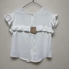 フリル袖ブラウス ホワイト XS