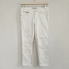ユナイテッドアローズ スキニーパンツ ホワイトデニム XS 白 9分丈 ジップのサムネイル