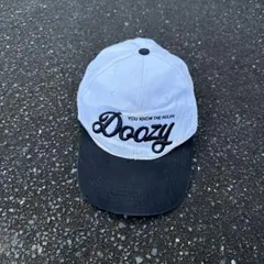 y2k Doozy archive刺繍キャップツートンキャップホワイト/ブラック