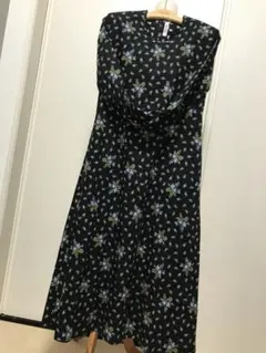 ★貴重　未使用に近い　ワンダフルワールド　朝顔　麻の葉　ワンピース2枚　黒 ☆貴重 未使用に近い ワンダフルワールド 朝顔 麻の葉 ワンピース2枚