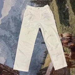 ダブルニーホワイト ペインターパンツ