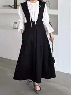 【値下げ】フェイクウールフレアジャンスカ