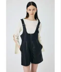 MOUSSY フェイクレザー サロペット／ジャンパースカートのサムネイル