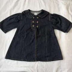 【週末限定出品】MONBÉBÉ デニム襟付きワンピース Mのサムネイル