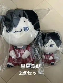 ハイキュー‼︎黒尾鉄朗もちぴこぬいBIGぬいぐるみ&もちぴこぬいぐるみ2点セット