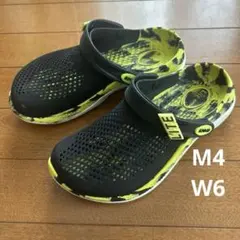 専用 Crocs メンズ レディース キッズサンダル ブラック/イエロー