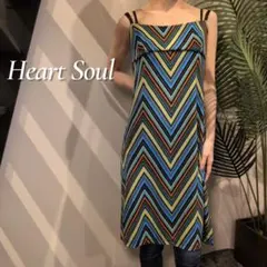 USA製 Heart&Soul シェブロン柄マルチカラードレスキャミワンピースのサムネイル