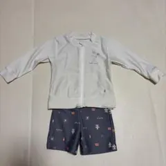 ベビー水着　ラッシュガード ショートパンツ セット　90cm