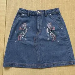 刺繍入りデニムスカート/ PAGEBOYのサムネイル