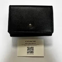 COACH コーチ トライフォールド ウォレット オリガミ ブラック 黒のサムネイル