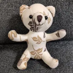 葉柄クマのぬいぐるみ　レトロ
