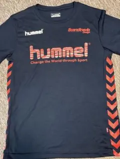 ※ありそうで無いデザイン※hummel 半袖Tシャツ ネイビー Mサイズのサムネイル