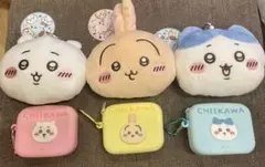 ちいかわ　ぬいぐるみパスケースポーチ　ミニシリコンポーチ