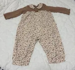 花柄襟付きロンパース 80cm