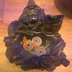 布袋様の金魚装飾皿