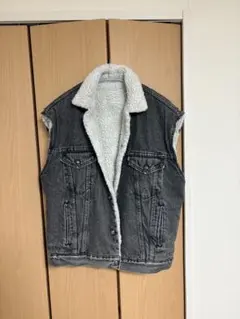 8s 90s levi's black USA製ボア ベスト 黒