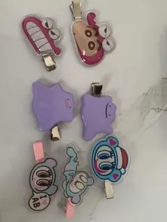 キャラクター ヘアクリップ 7個セット