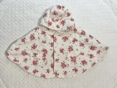 花柄フード付きベビーポンチョ ブランシェス