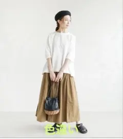 atelier naruseコットンリヨセルバンドカラーブラウス アトリエナルセ 