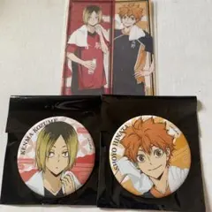 ハイキュー‼︎ 極楽湯　トレーディング缶バッジ　ノベルティステッカー　翔陽　研磨