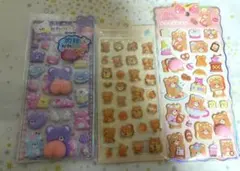 BONBON DROP風キャラクターシール　３枚セット　くま3
