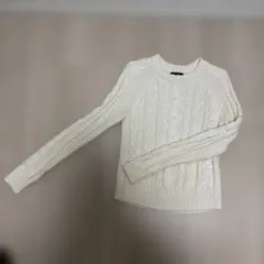 GAP アイボリー ケーブル編みニットセーター xxs