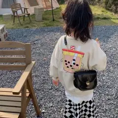 【新品未使用】 立体タピオカスウェットトップス 90サイズ