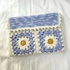 ブックカバー　編み物　かぎ針編み　ハンドメイド　ブックスリーブ　小物入れ