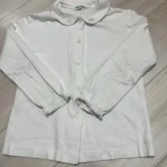 familiar 襟付き長袖シャツ ホワイト