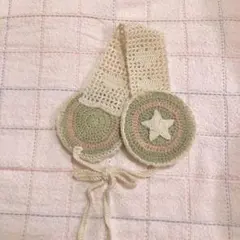 耳当て　ヘッドドレス　ハンドメイド