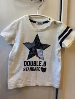 ミキハウスDOUBLE.B 星の刺繍 Tシャツ　90㎝