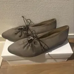 RANDA A de Vivre 1ホールフラットシューズ ブラウン 23cm